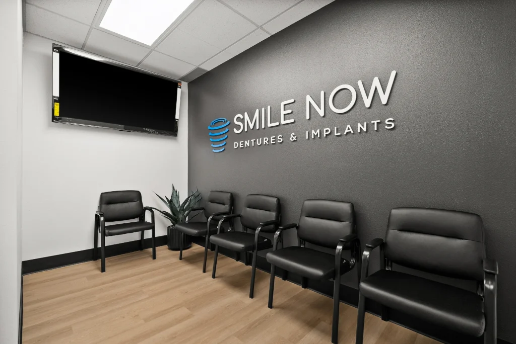 Comfortable patient waiting area at Smile Now Tacoma Dentures and Implants